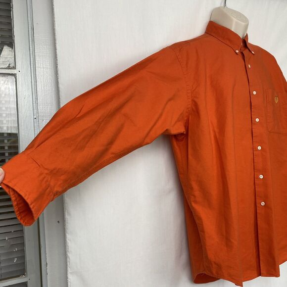 Ralph Lauren Mens Large Button Up Shirt Crest Logo Pocket Preppy LRL Vtg 90s - Picture 3 of 11